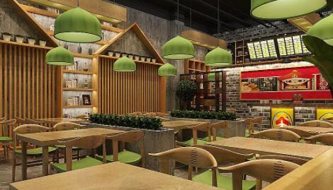 三门如何设计中式快餐店打造中式风味